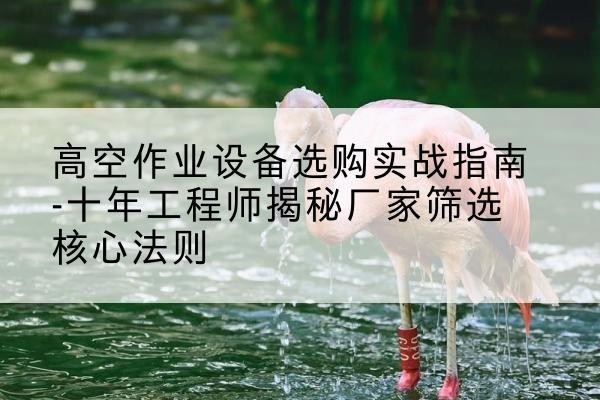 玛沁剪叉式升降机厂家-高空作业设备选购实战指南-十年工程师揭秘厂家筛选核心法则